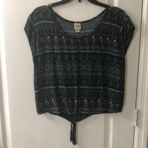 Mossimo Supply Co Tie Front Crop Top